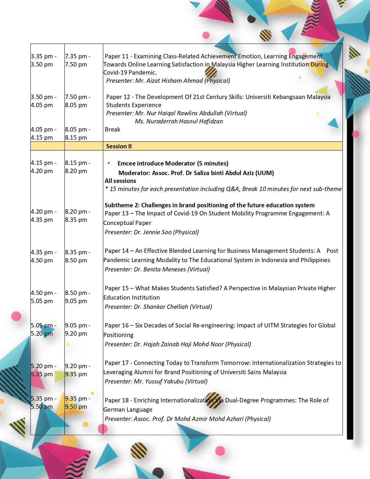 AIMS CONFERENCE DUBAI ITINERARY 1 FINAL VERSION page 0003